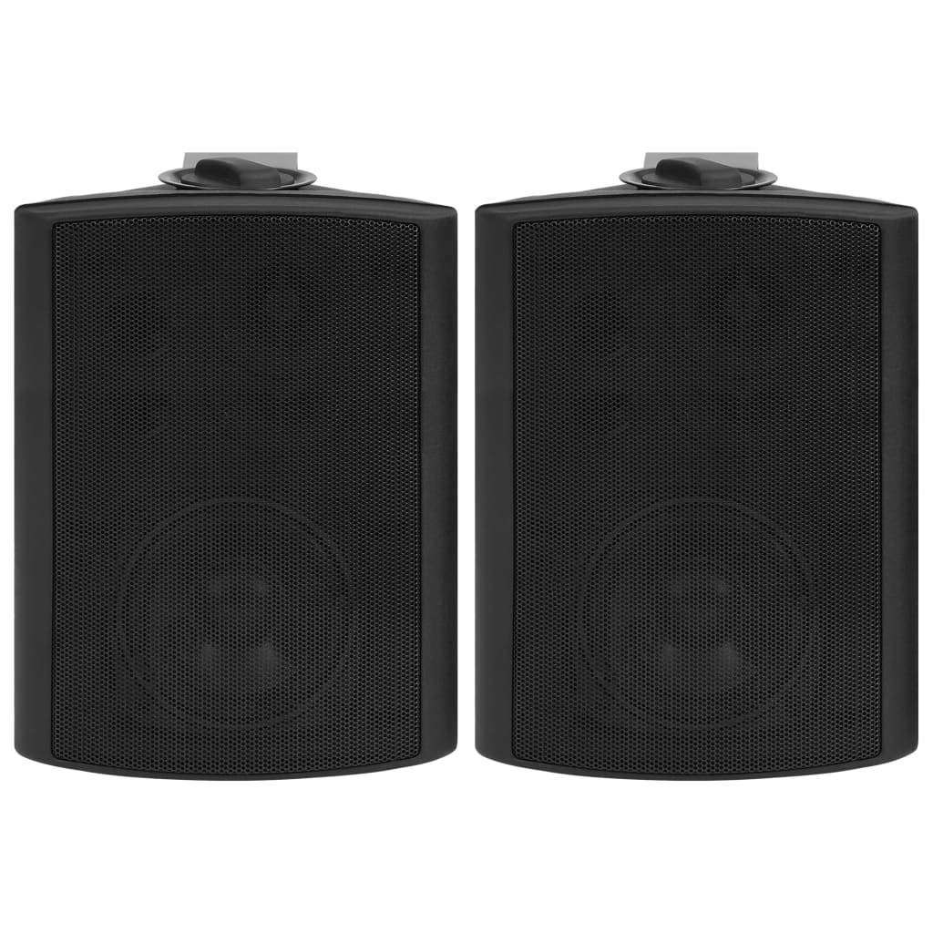 vidaXL Haut-parleurs stéréo muraux 2 pcs noir intérieur extérieur 100W