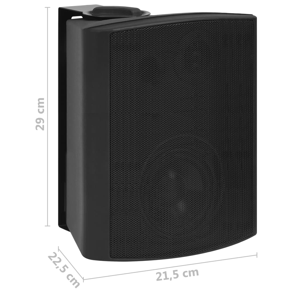 vidaXL Haut-parleurs stéréo muraux 2 pcs noir intérieur extérieur 120W