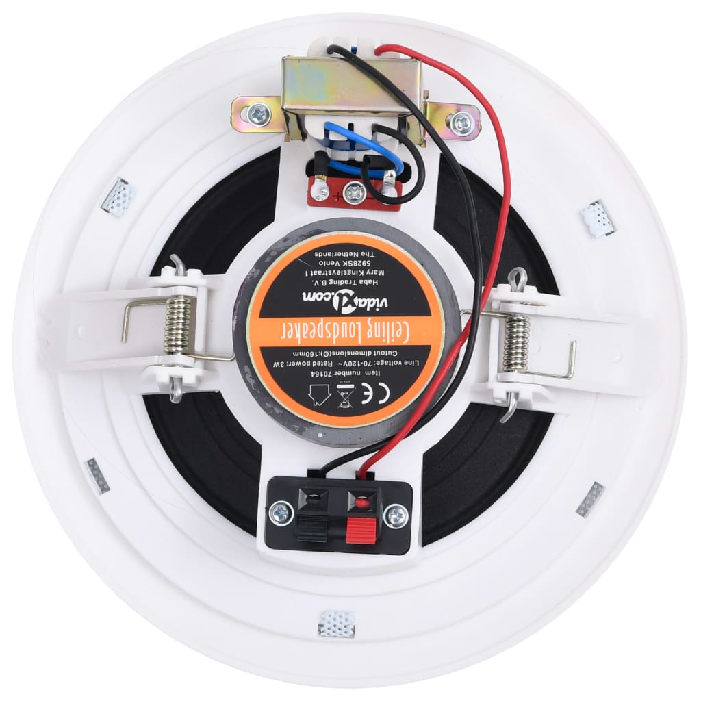 vidaXL Haut-parleurs muraux et de plafond intégrés 2 pcs 80 W
