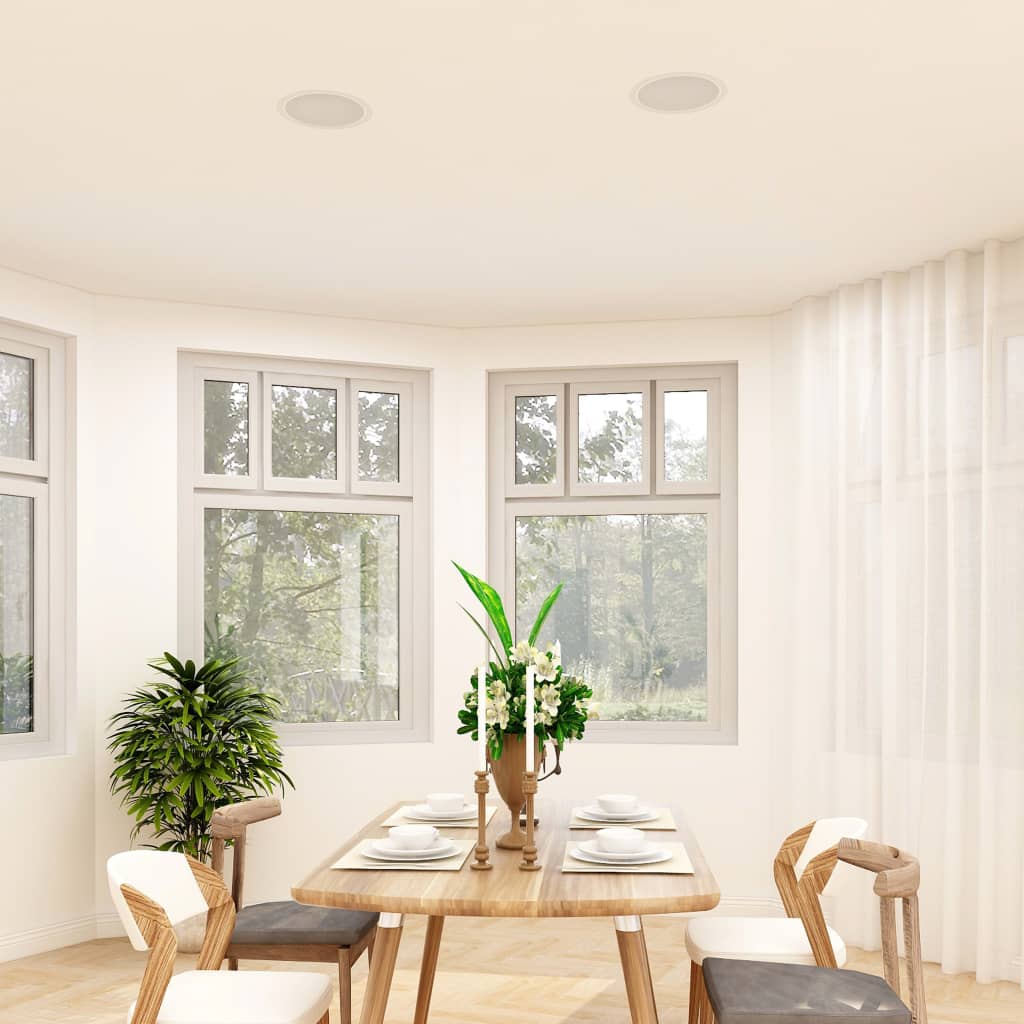 vidaXL Haut-parleurs muraux et de plafond intégrés 2 pcs 80 W