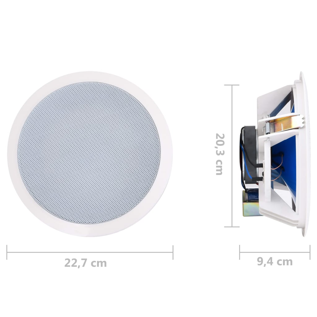 vidaXL Haut-parleurs muraux et de plafond intégrés tweeter 2 pcs 360 W