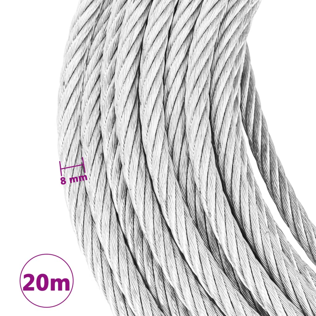 vidaXL Treuil de levage à câble 800 kg