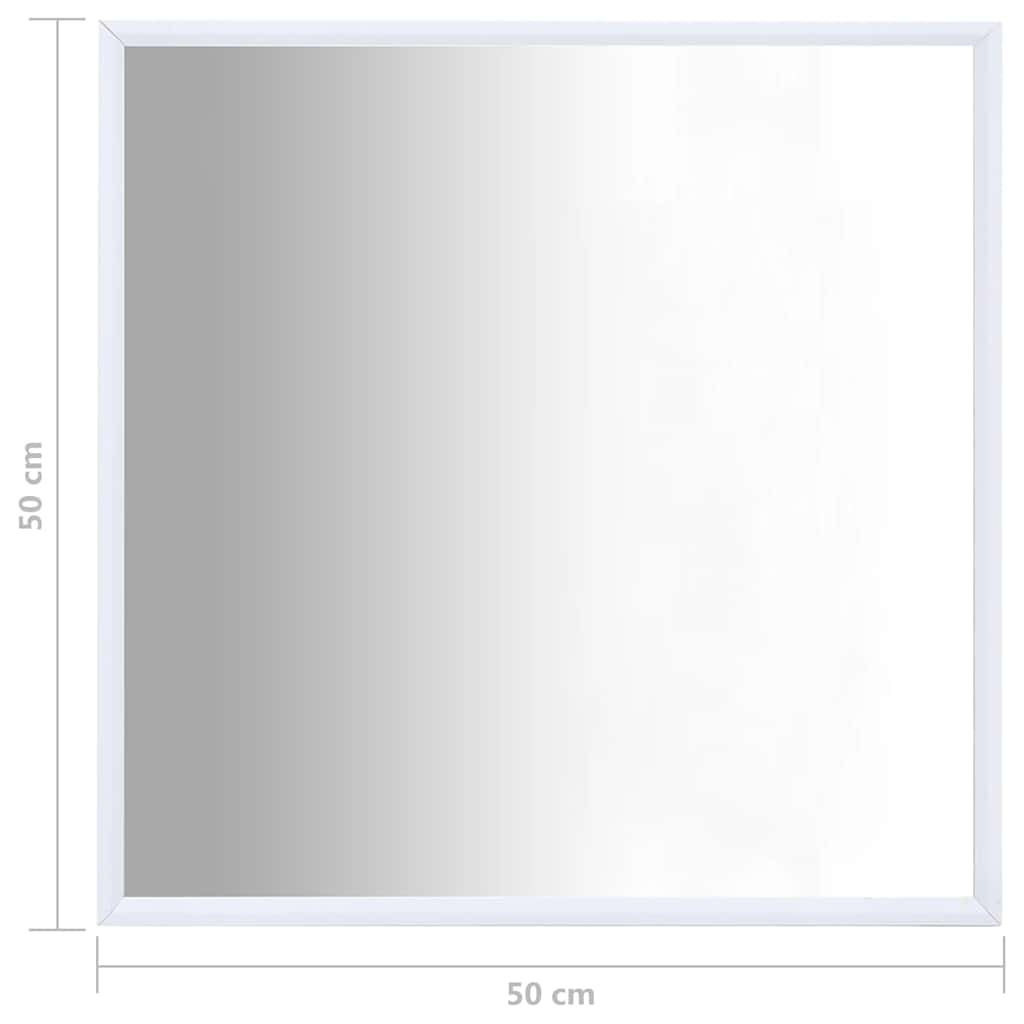 vidaXL Miroir Blanc 50x50 cm