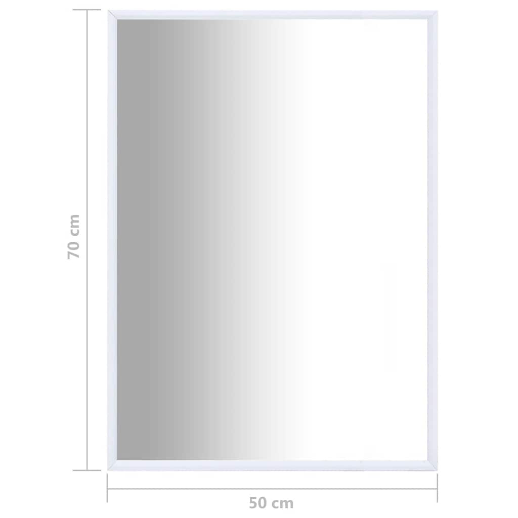 vidaXL Miroir Blanc 70x50 cm