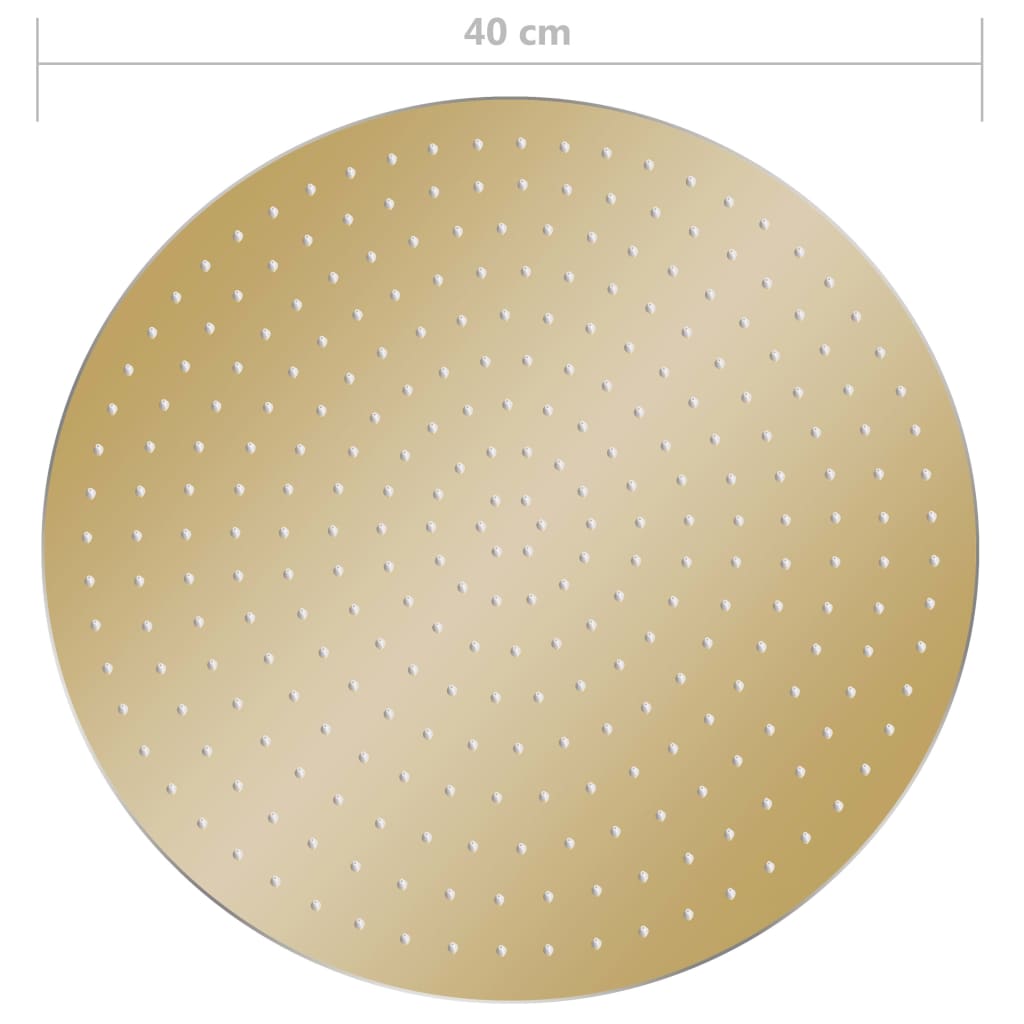 vidaXL Pomme de douche pluie Acier inoxydable 40 cm Ronde Doré
