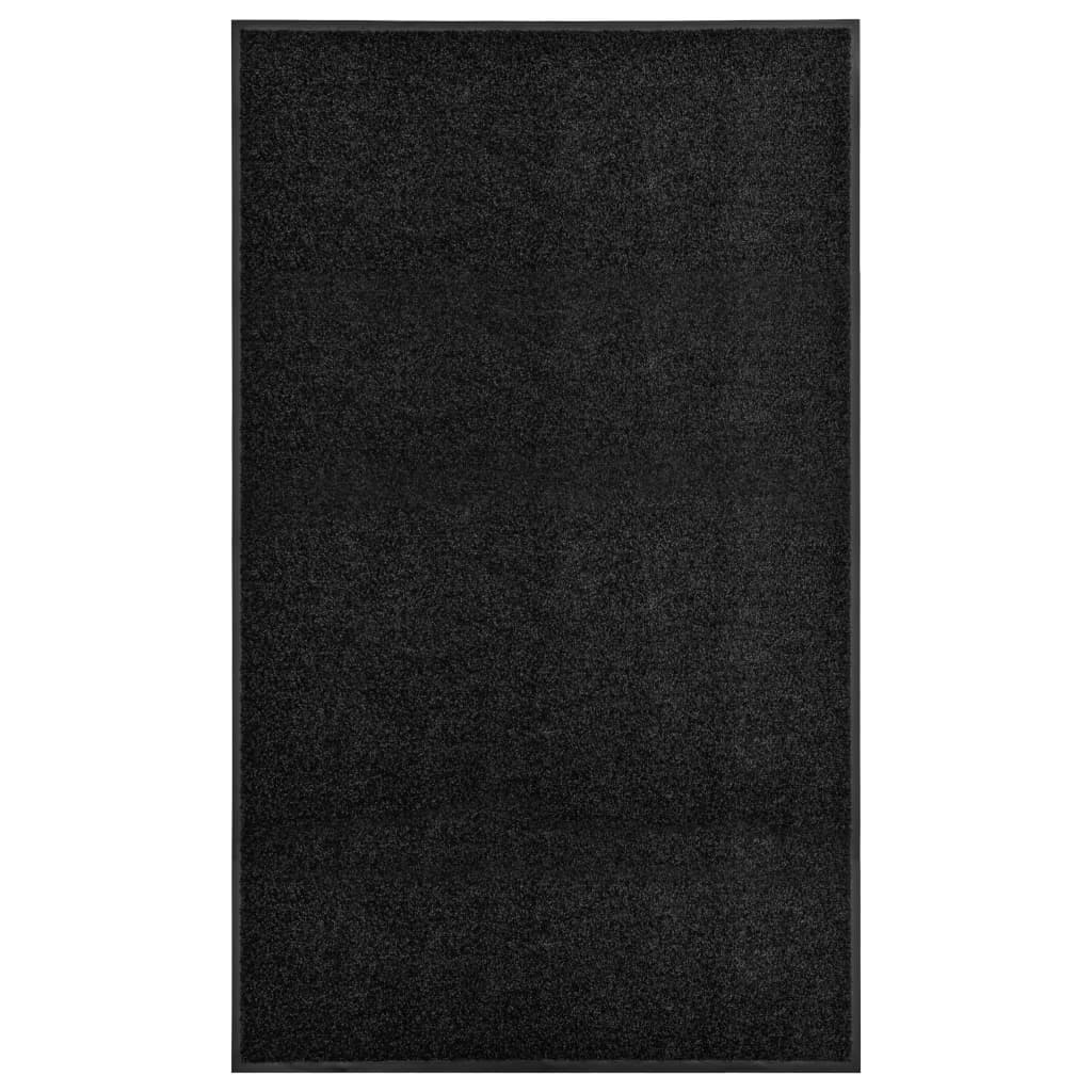 vidaXL Paillasson lavable Noir 90x150 cm