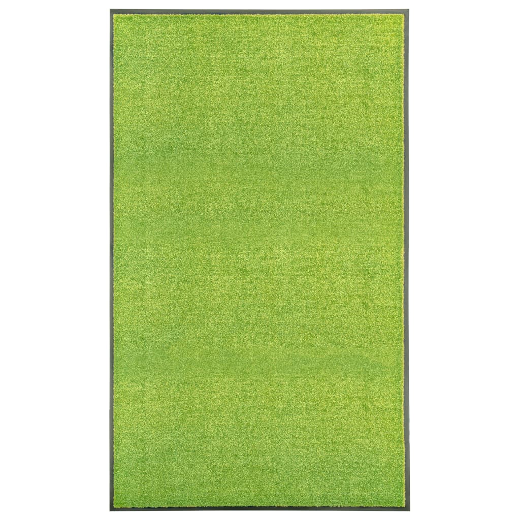 vidaXL Paillasson lavable Vert 90x150 cm