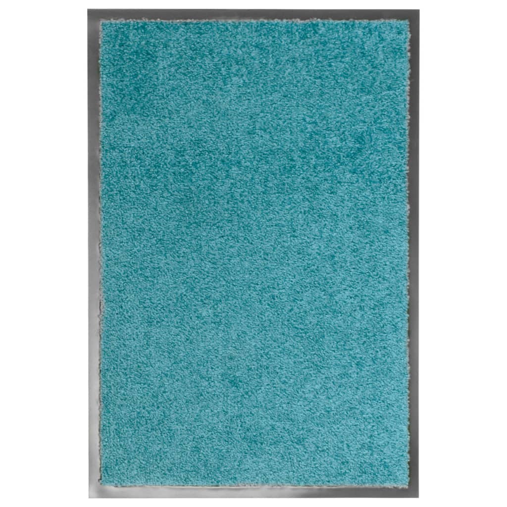 vidaXL Paillasson lavable Cyan 40x60 cm