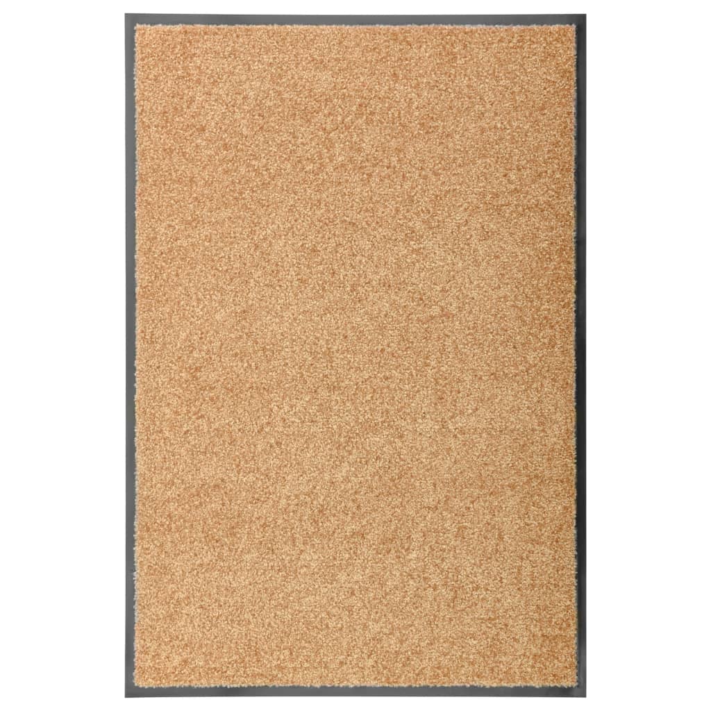 vidaXL Paillasson lavable Crème 60x90 cm