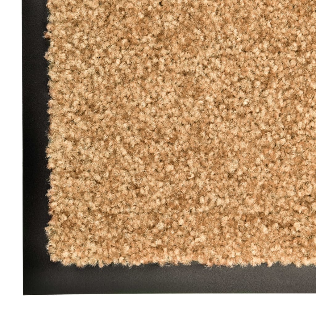vidaXL Paillasson lavable Crème 60x180 cm