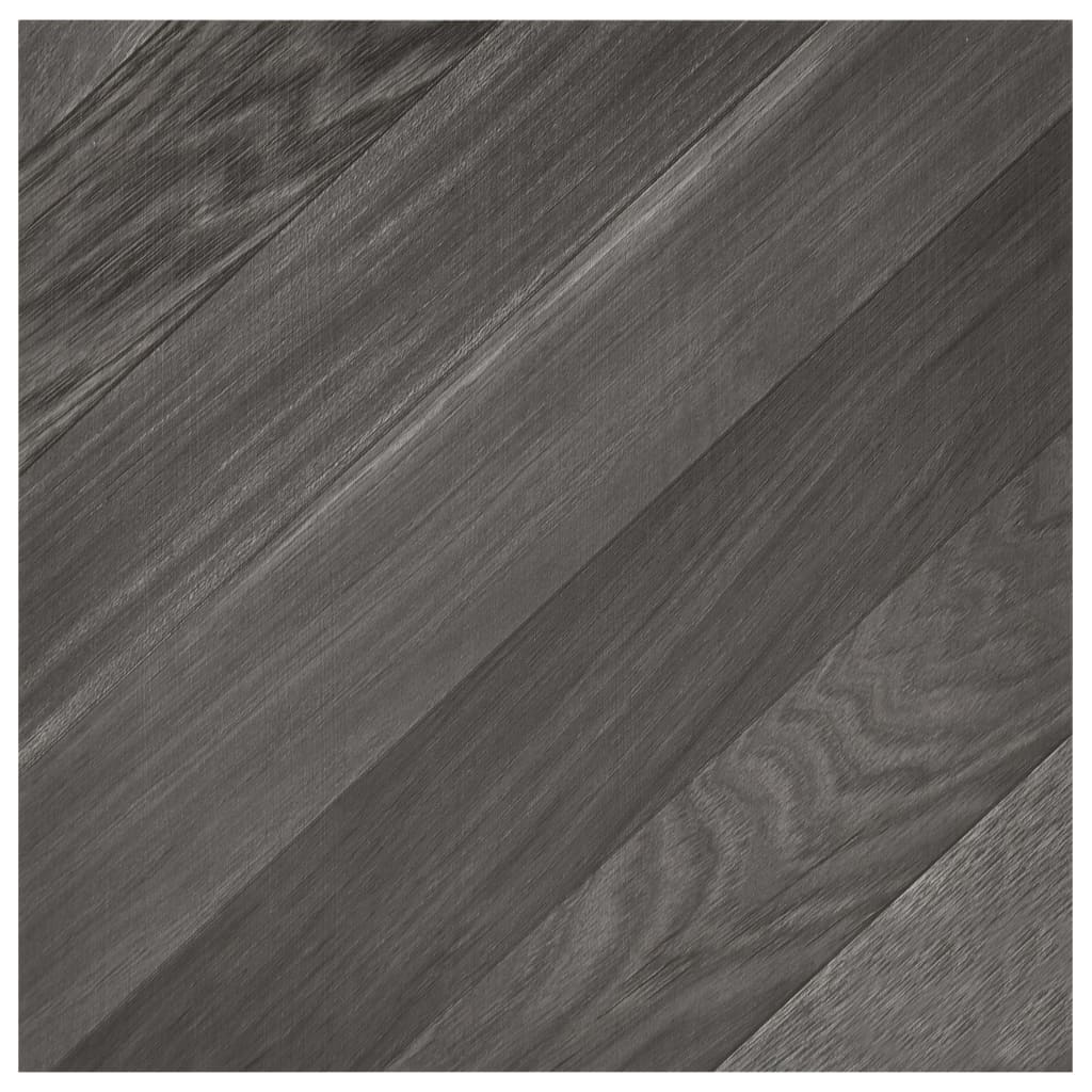 vidaXL Dalles de plancher autoadhésives 55 pcs PVC 5,11 m² gris rayé