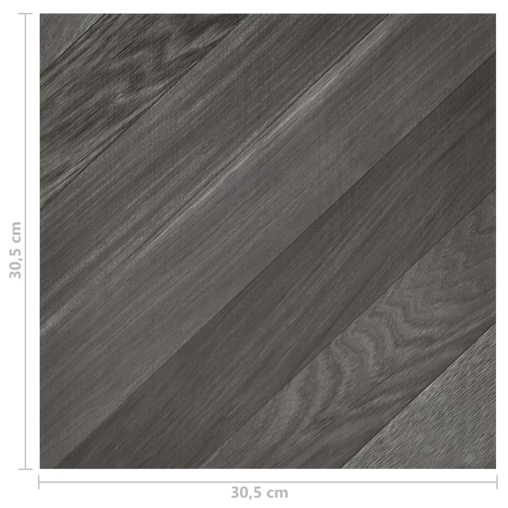vidaXL Dalles de plancher autoadhésives 55 pcs PVC 5,11 m² gris rayé