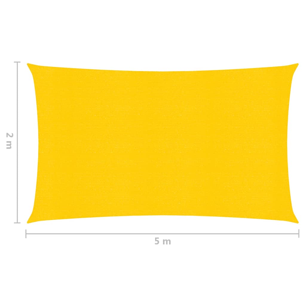 vidaXL Voile d'ombrage 160 g/m² Jaune 2x5 m PEHD
