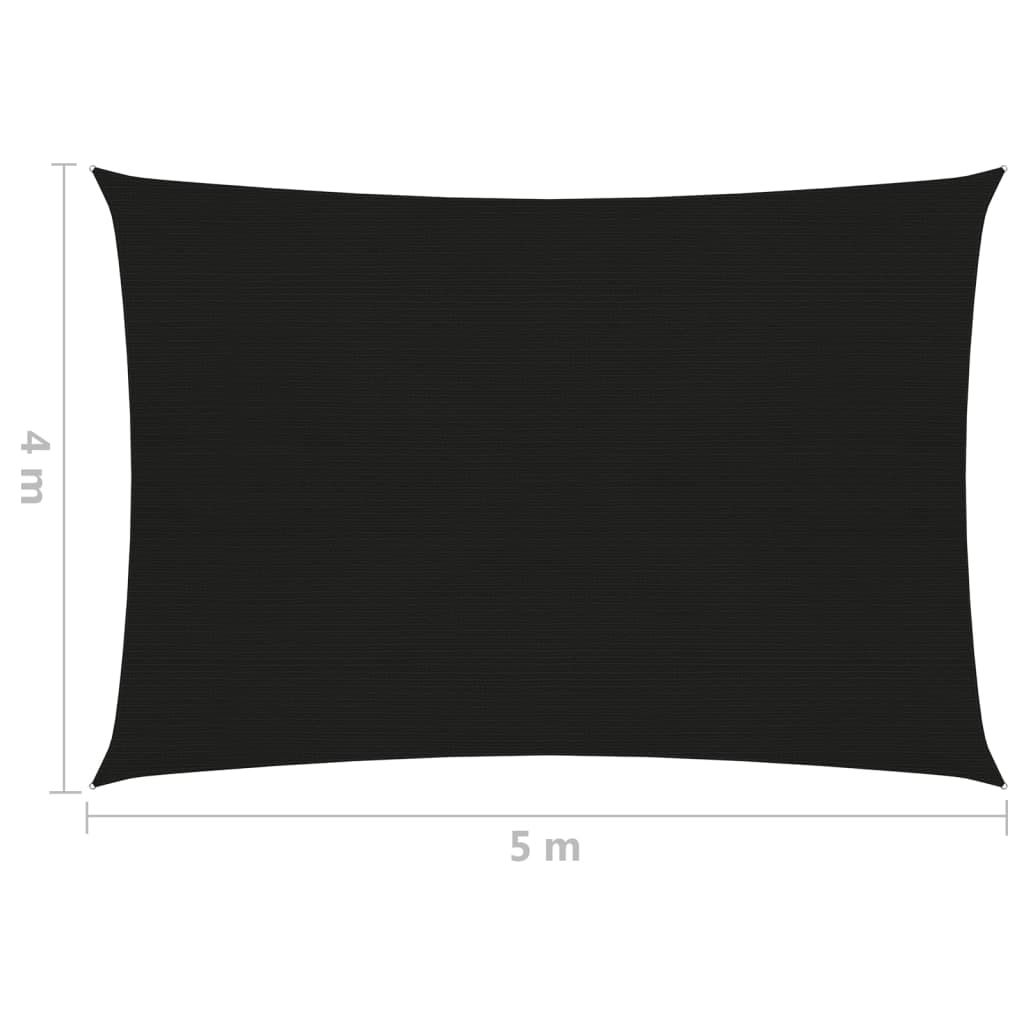 vidaXL Voile d'ombrage 160 g/m² Noir 2,5x3,5 m PEHD