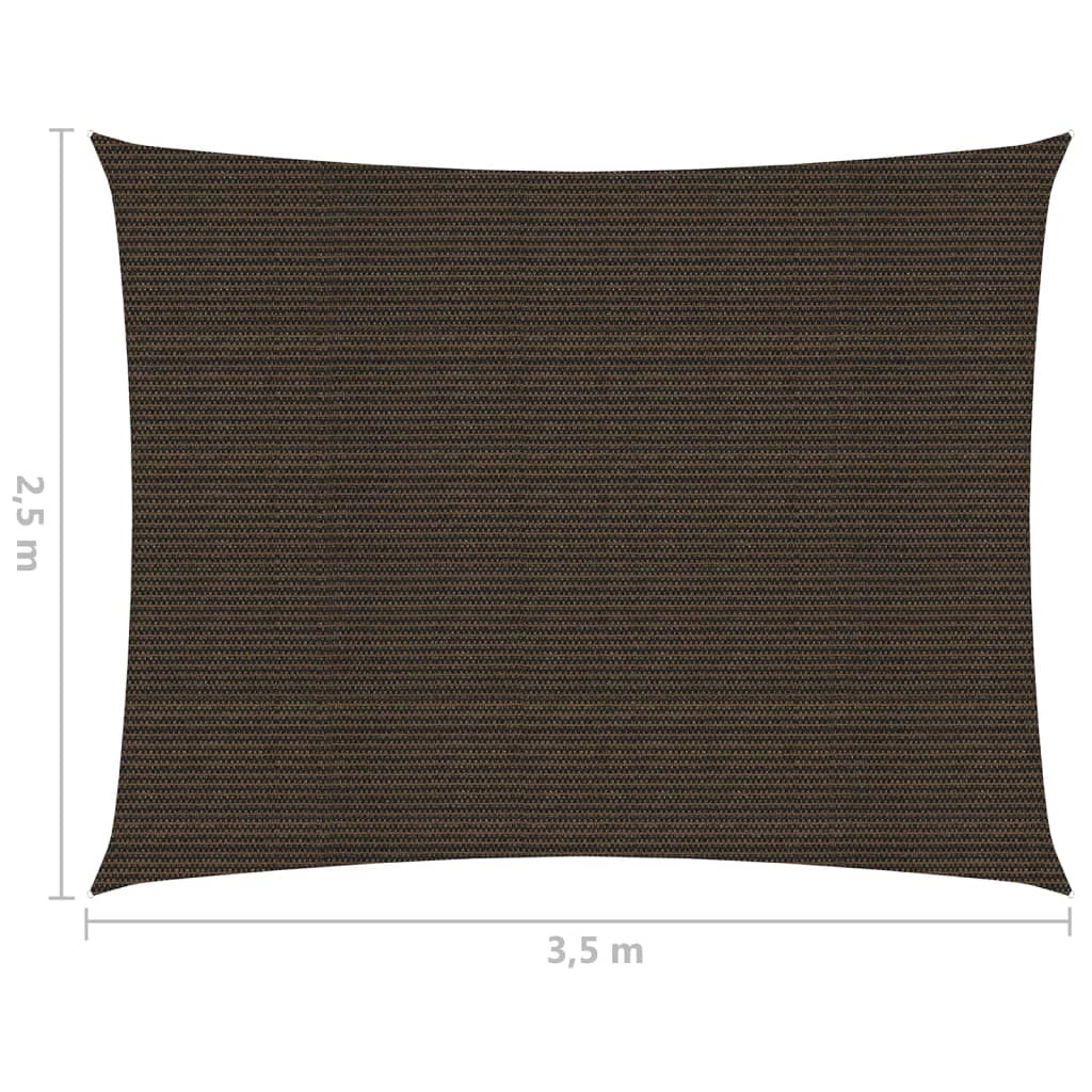vidaXL Voile d'ombrage 160 g/m² Marron 2,5x3,5 m PEHD