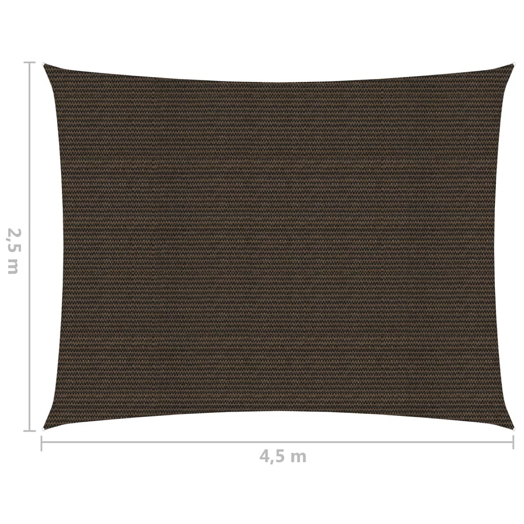 vidaXL Voile d'ombrage 160 g/m² Marron 2,5x4,5 m PEHD