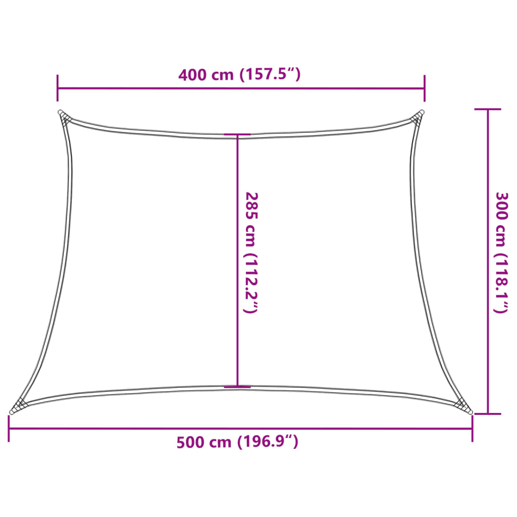 vidaXL Voile d'ombrage 160 g/m² Marron 4/5x3 m PEHD