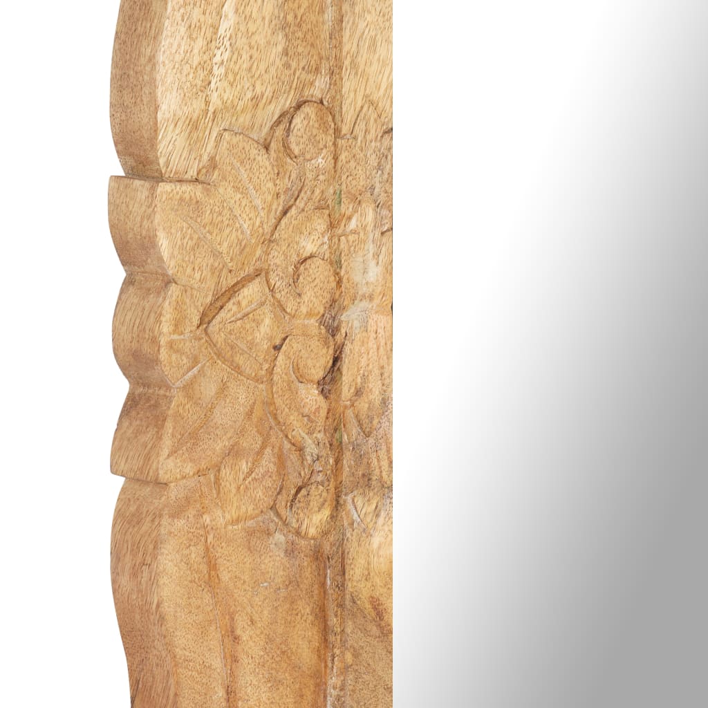 vidaXL Miroir 110x50 cm Bois de manguier massif