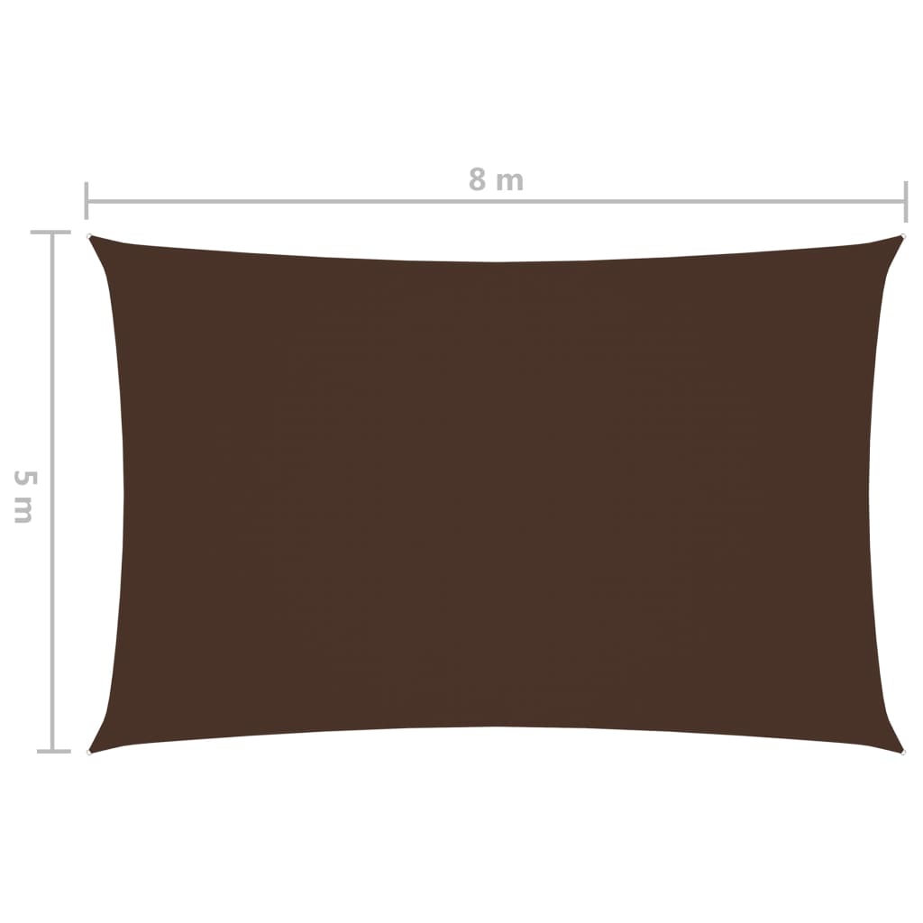 vidaXL Voile de parasol tissu oxford rectangulaire 5x8 m marron