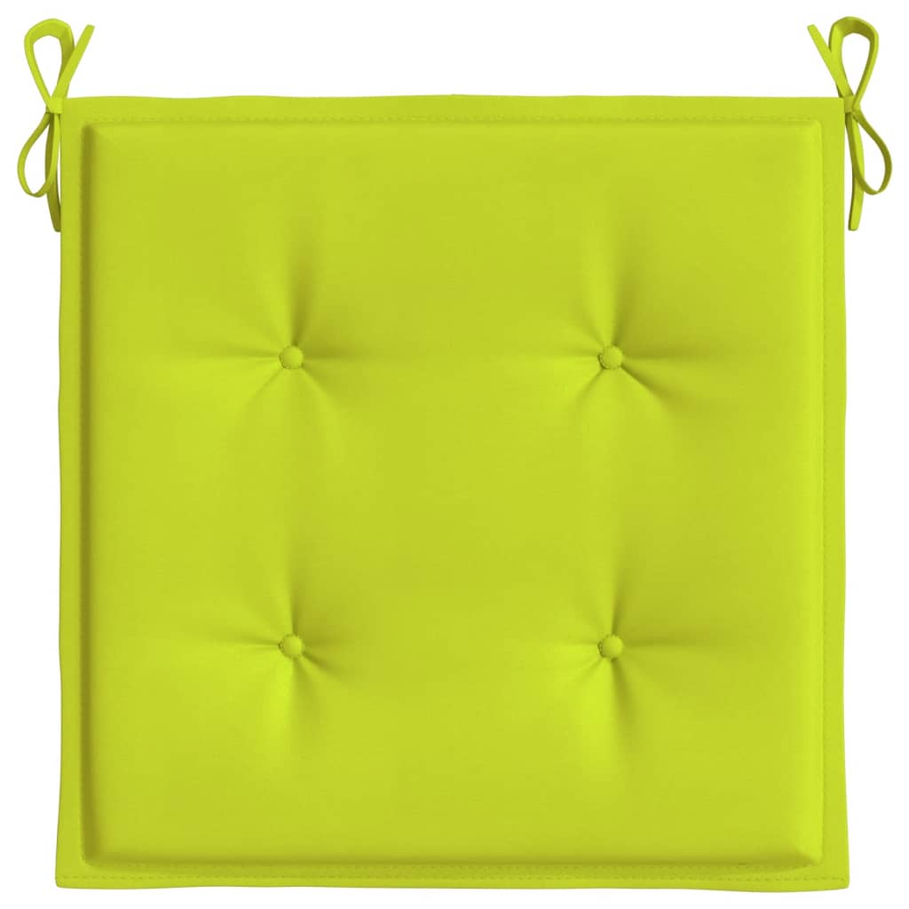 vidaXL Coussins de chaise de jardin lot de 6 vert vif 40x40x3 cm
