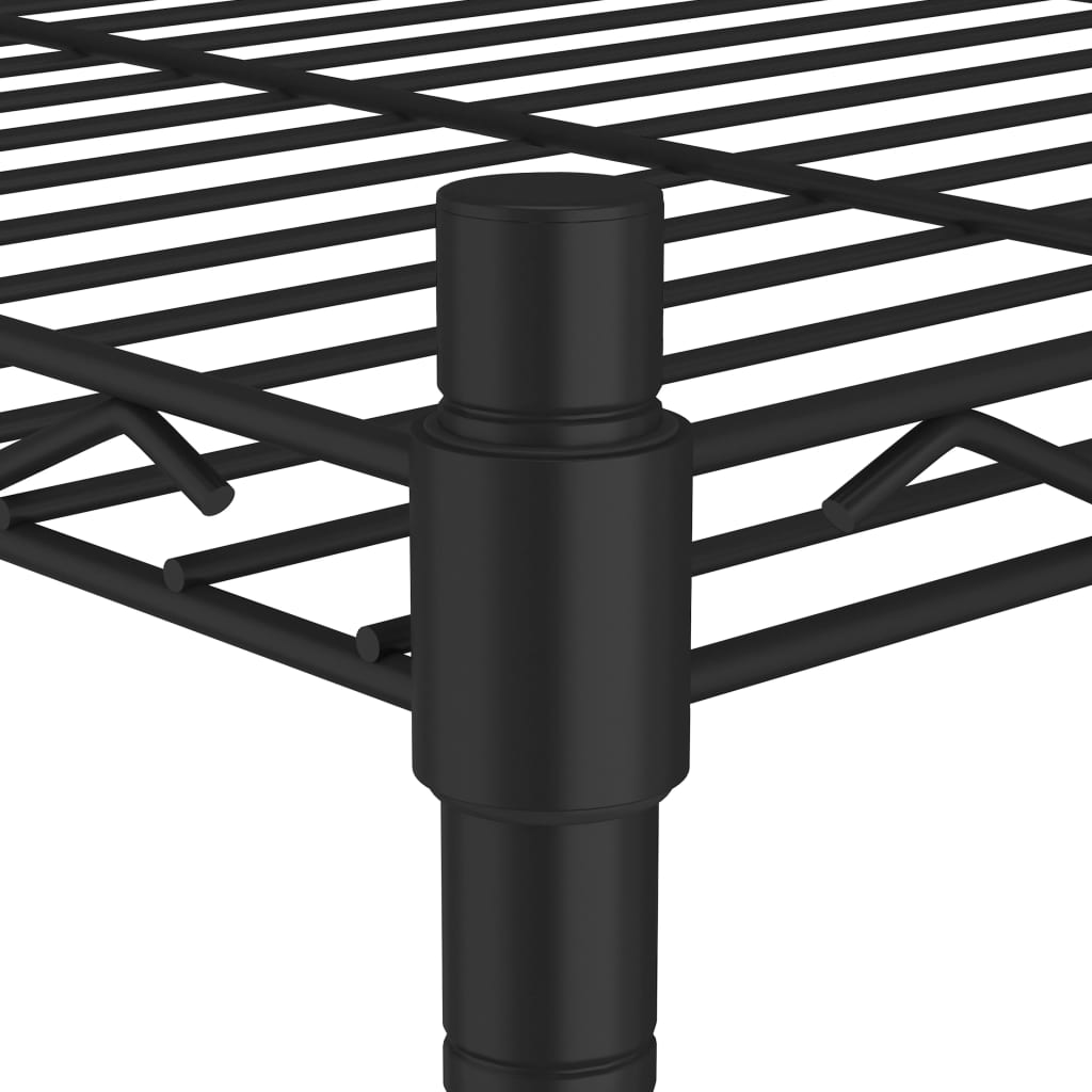vidaXL Étagère de rangement 4 niveaux et roues 90x35x137cm Noir 200 kg