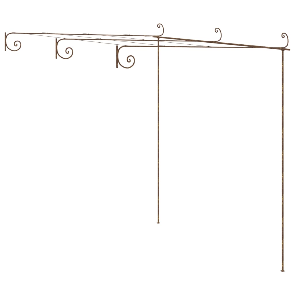 vidaXL Pergola de jardin Marron antique 3x3x2,5 m Fer