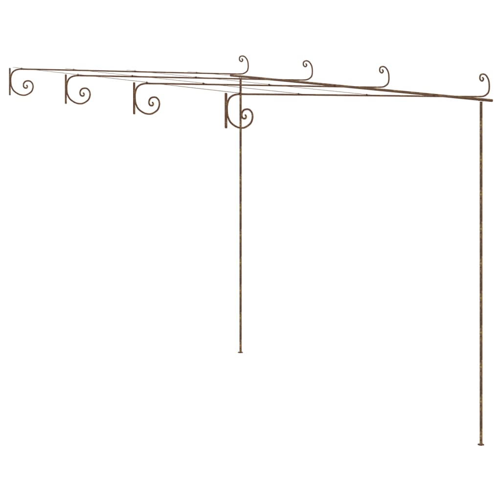 vidaXL Pergola de jardin Marron antique 4x3x2,5 m Fer