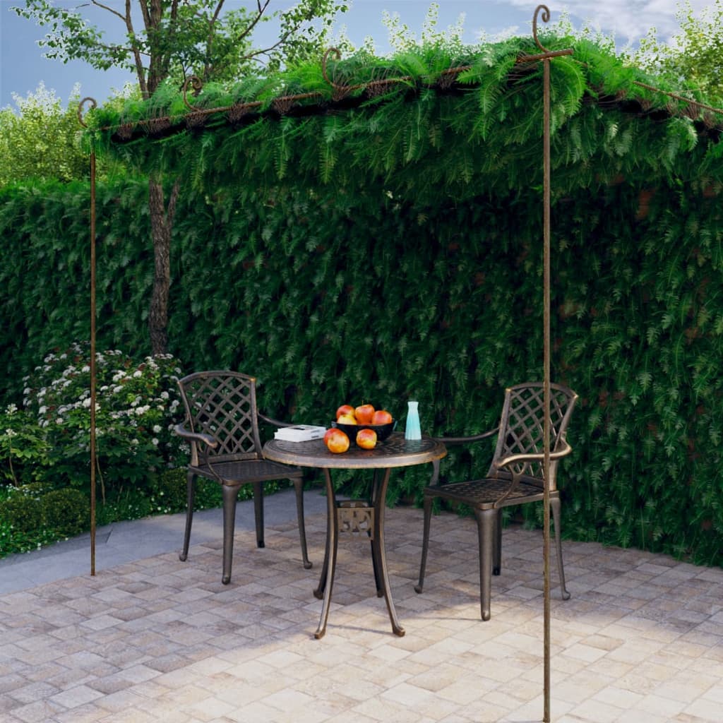 vidaXL Pergola de jardin Marron antique 4x3x2,5 m Fer