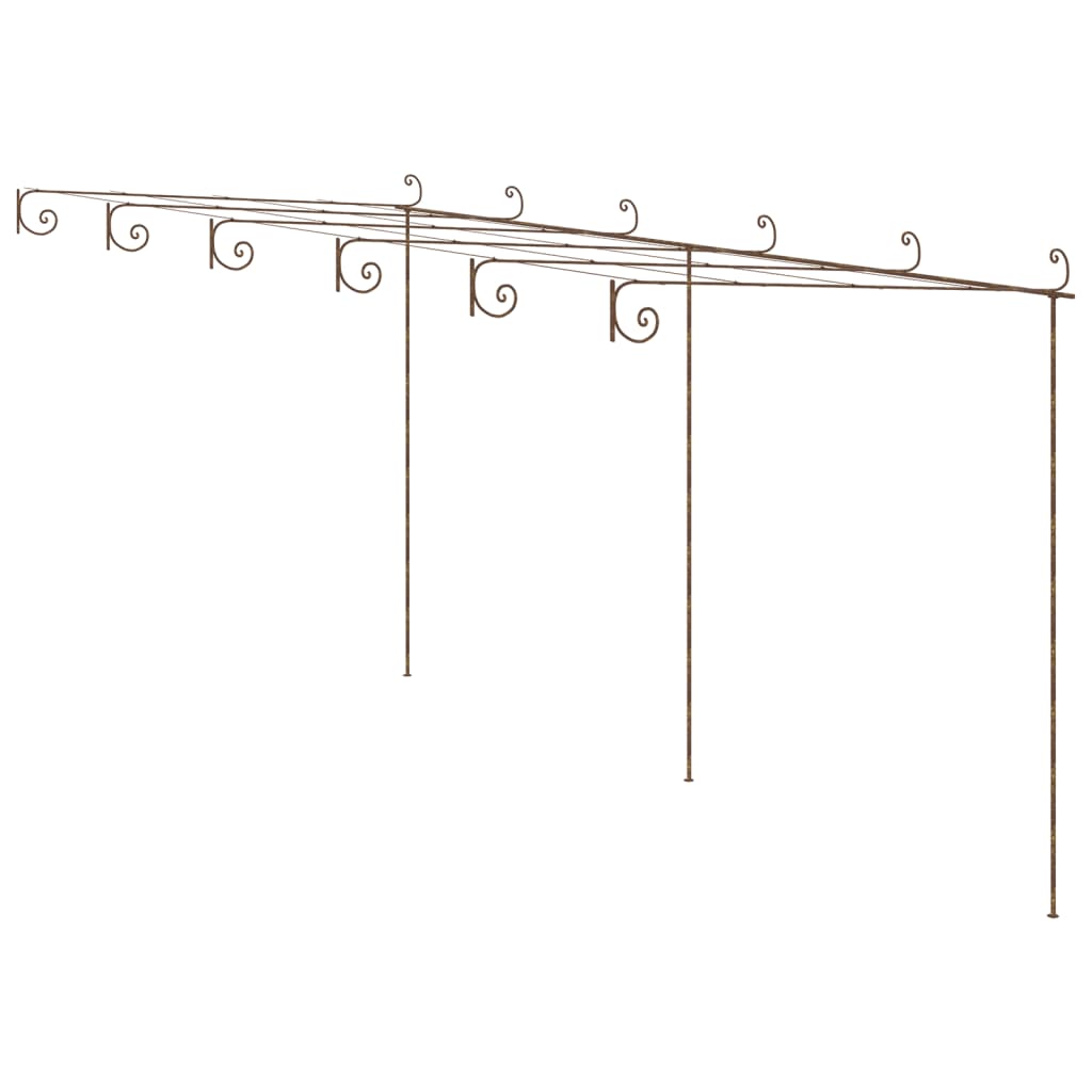vidaXL Pergola de jardin Marron antique 6x3x2,5 m Fer