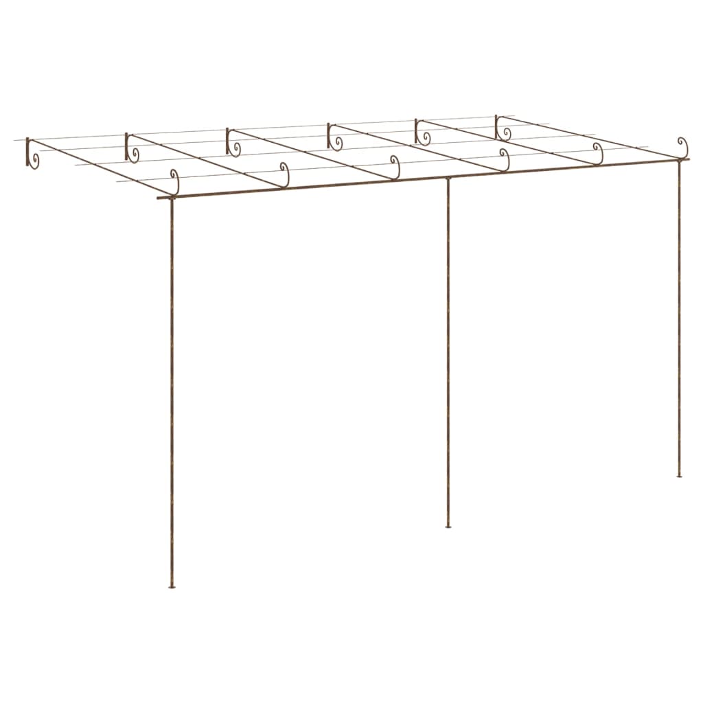 vidaXL Pergola de jardin Marron antique 6x3x2,5 m Fer