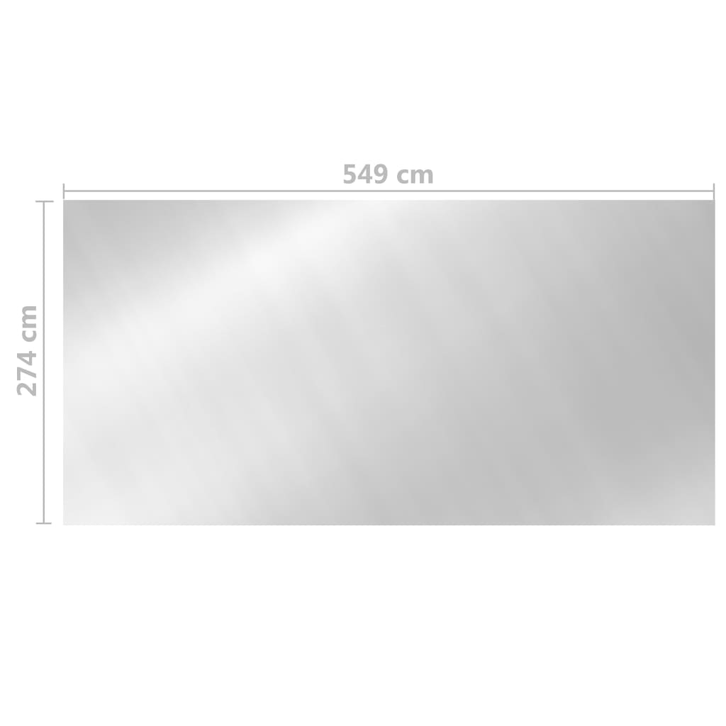 vidaXL Couverture de piscine Argenté 549x274 cm PE