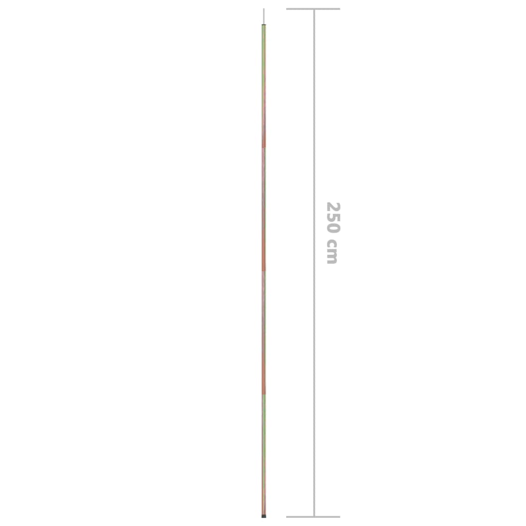 vidaXL Mât de parasol 250 cm Acier galvanisé