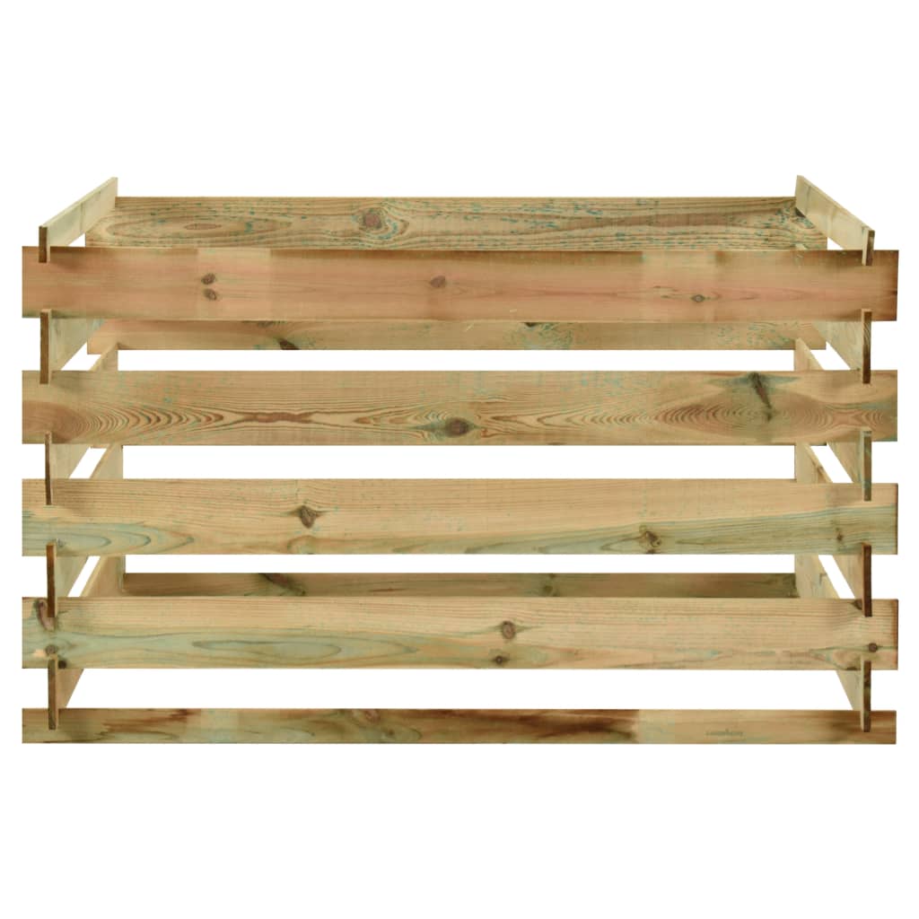 vidaXL Composteur de jardin à lattes 120x120x70cm Bois de pin imprégné