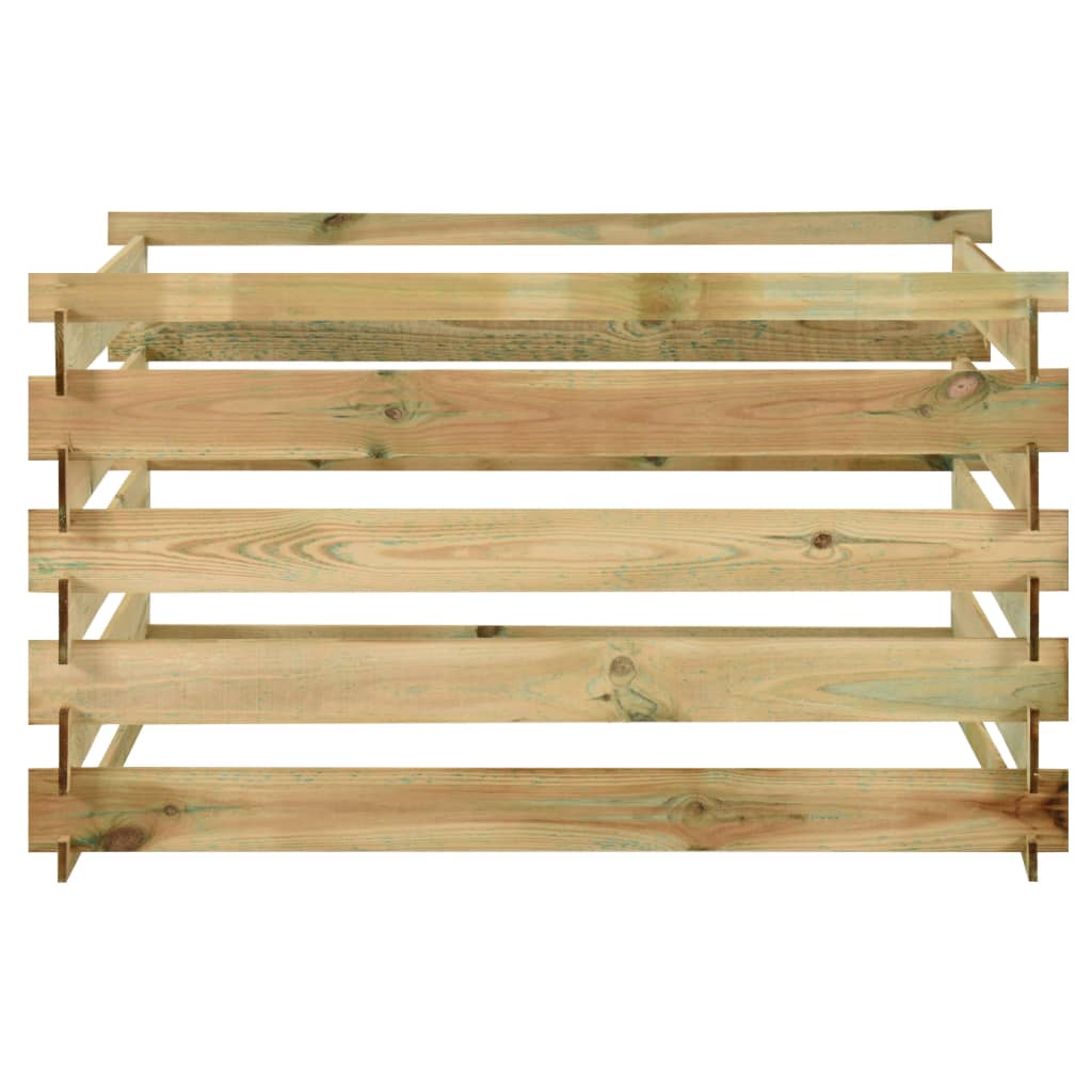 vidaXL Composteur de jardin à lattes 120x120x70cm Bois de pin imprégné