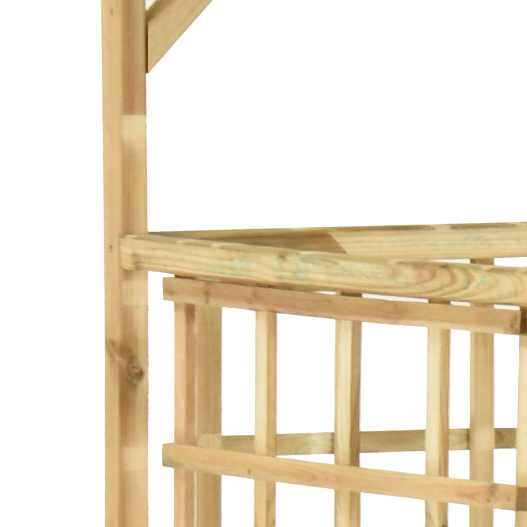 vidaXL Pergola de jardin pour poubelles triples Bois de pin imprégné