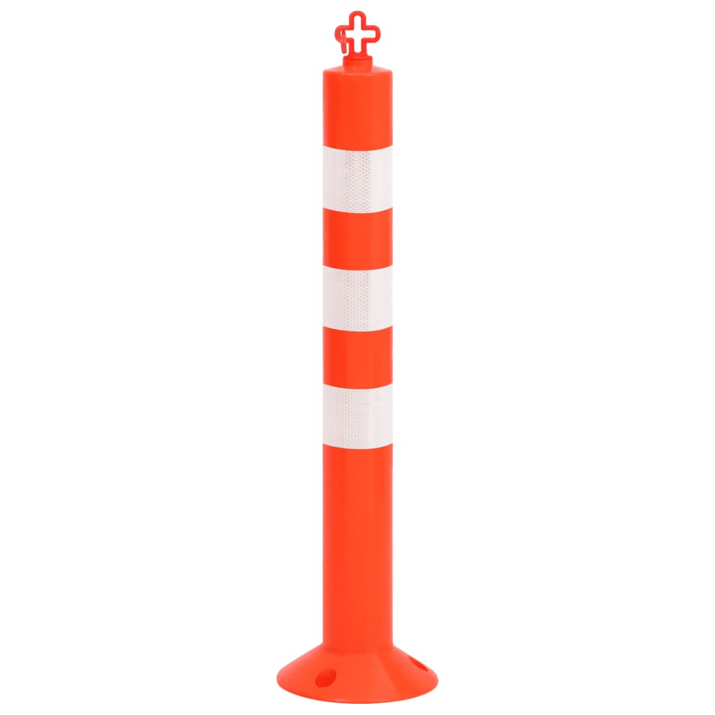 vidaXL Bornes de contrôle du trafic 10 pcs avec chaîne 75 cm PE