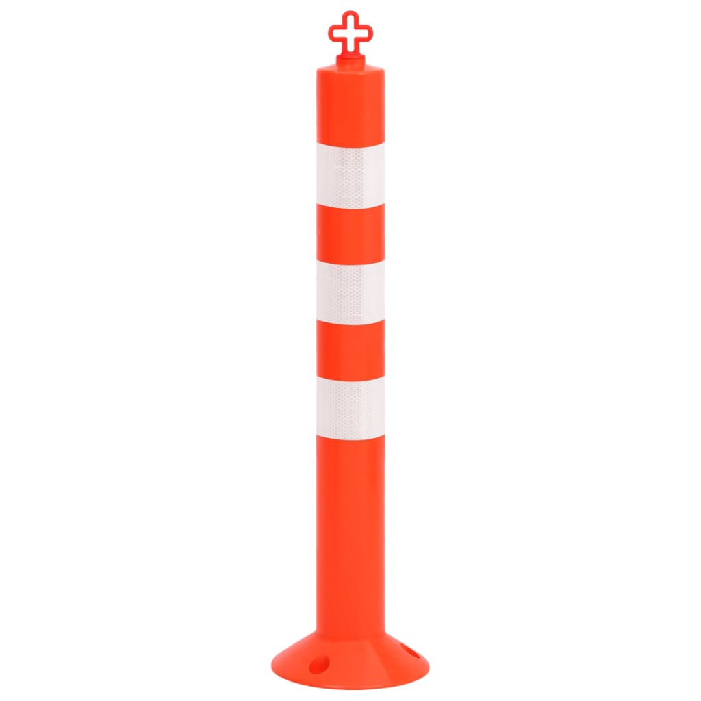 vidaXL Bornes de contrôle du trafic 10 pcs avec chaîne 75 cm PE