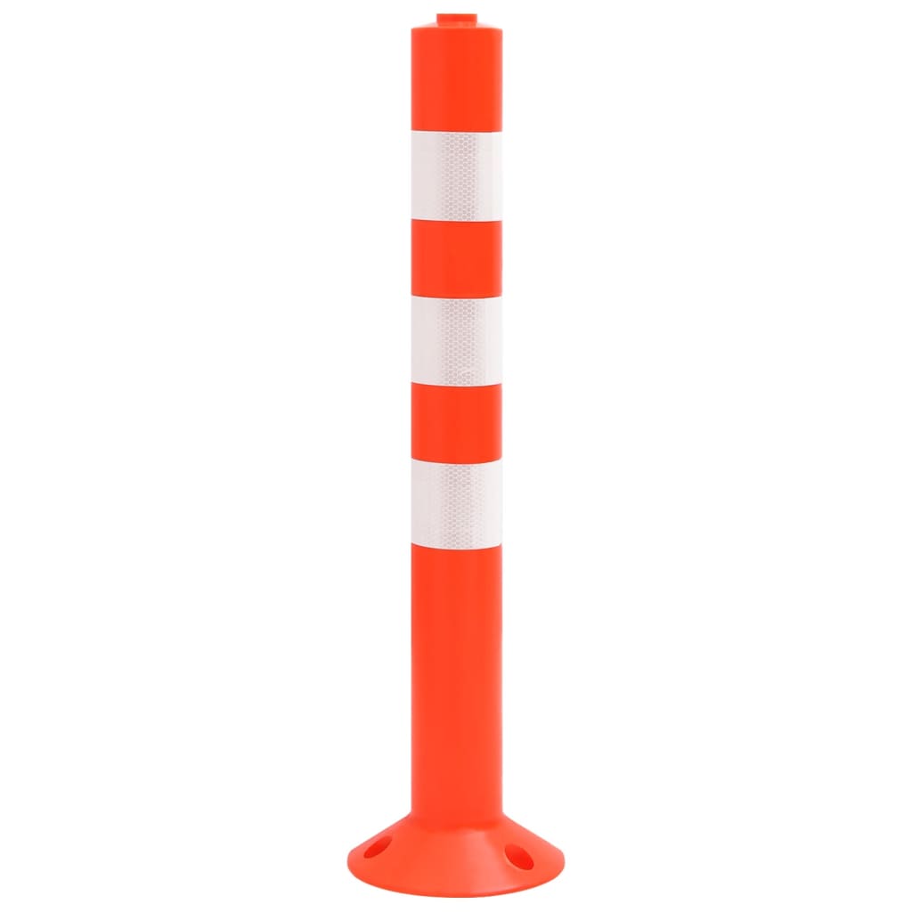 vidaXL Bornes de contrôle du trafic 10 pcs avec chaîne 75 cm PE