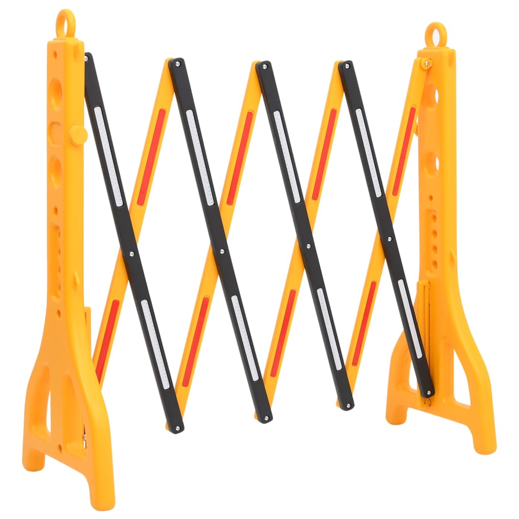vidaXL Barrière de circulation pliable Jaune et noir 250x38x96 cm