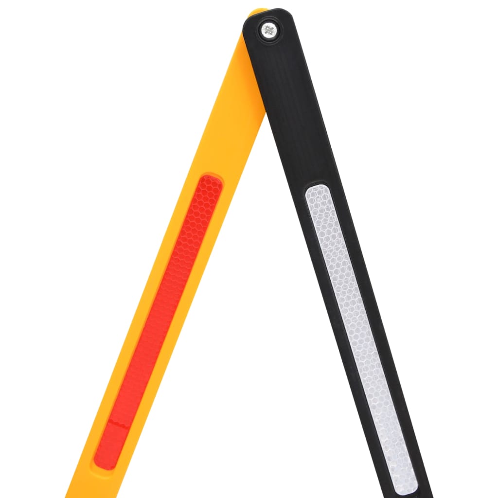 vidaXL Barrière de circulation pliable Jaune et noir 250x38x96 cm