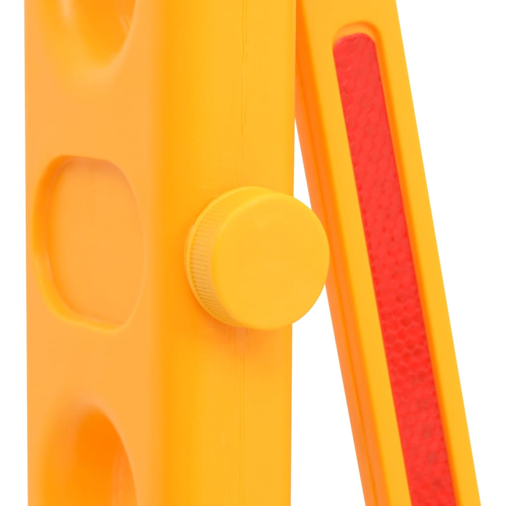 vidaXL Barrière de circulation pliable Jaune et noir 250x38x96 cm