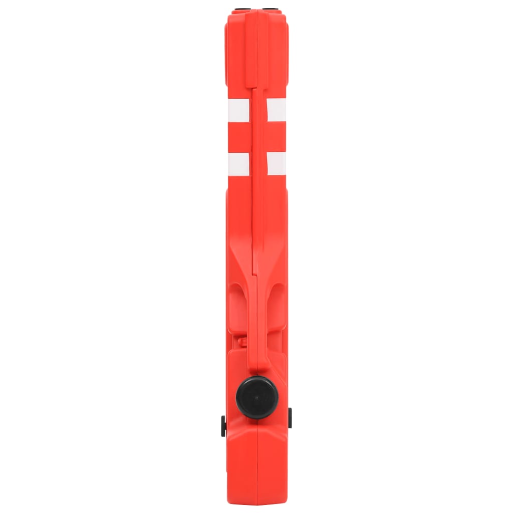 vidaXL Barrière de circulation pliable Rouge 210x50x105 cm