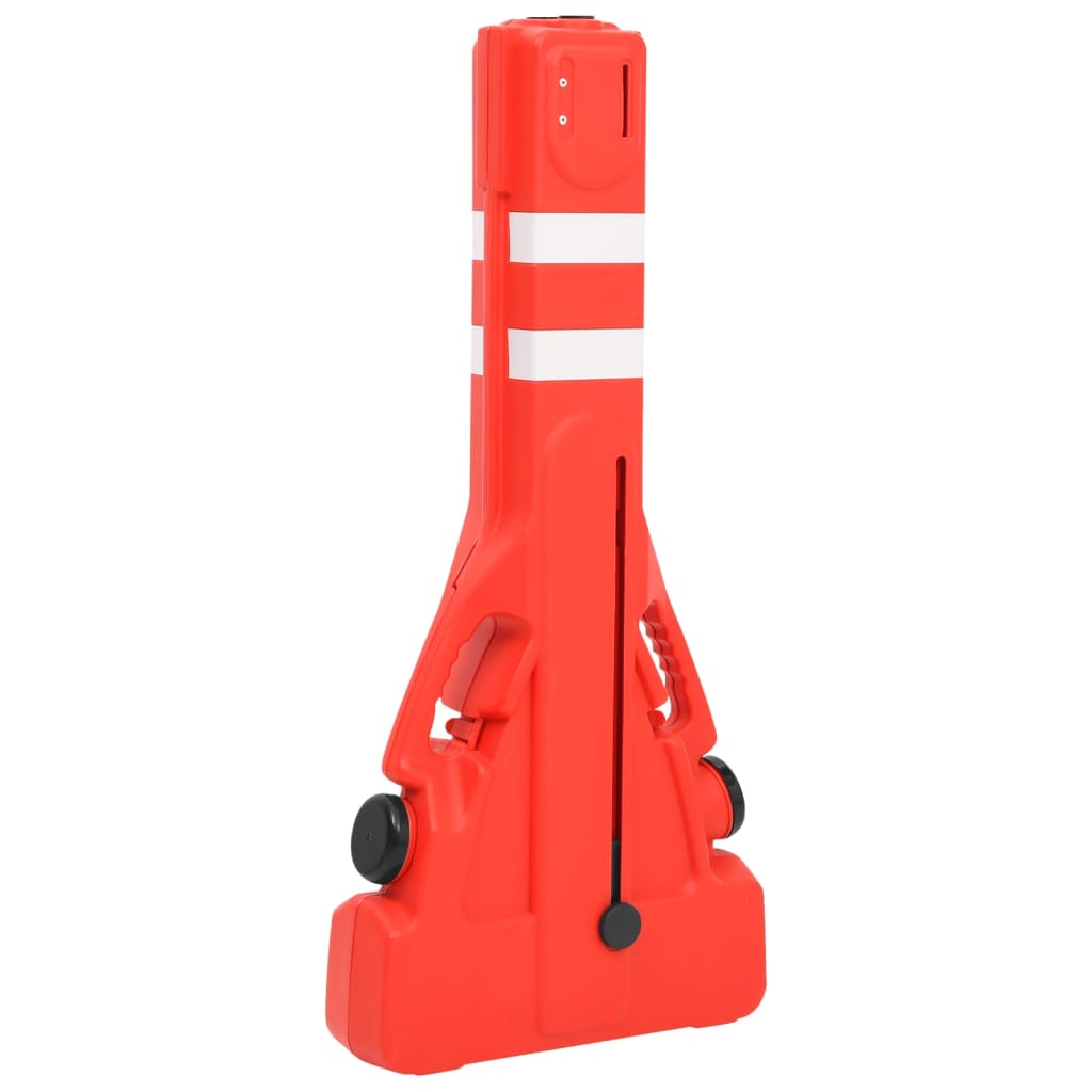 vidaXL Barrière de circulation pliable Rouge 210x50x105 cm