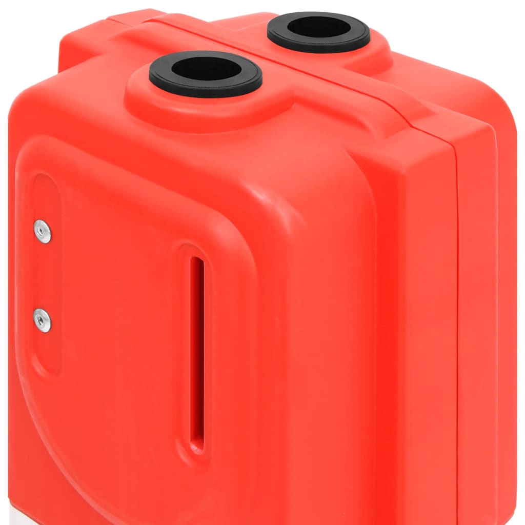 vidaXL Barrière de circulation pliable Rouge 210x50x105 cm