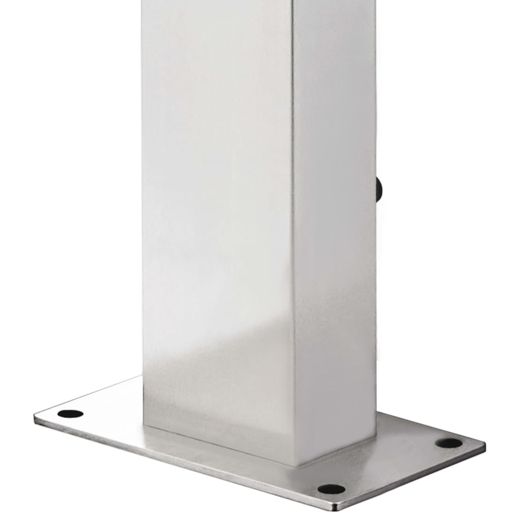 vidaXL Douche de jardin avec base gris 225 cm Acier inoxydable
