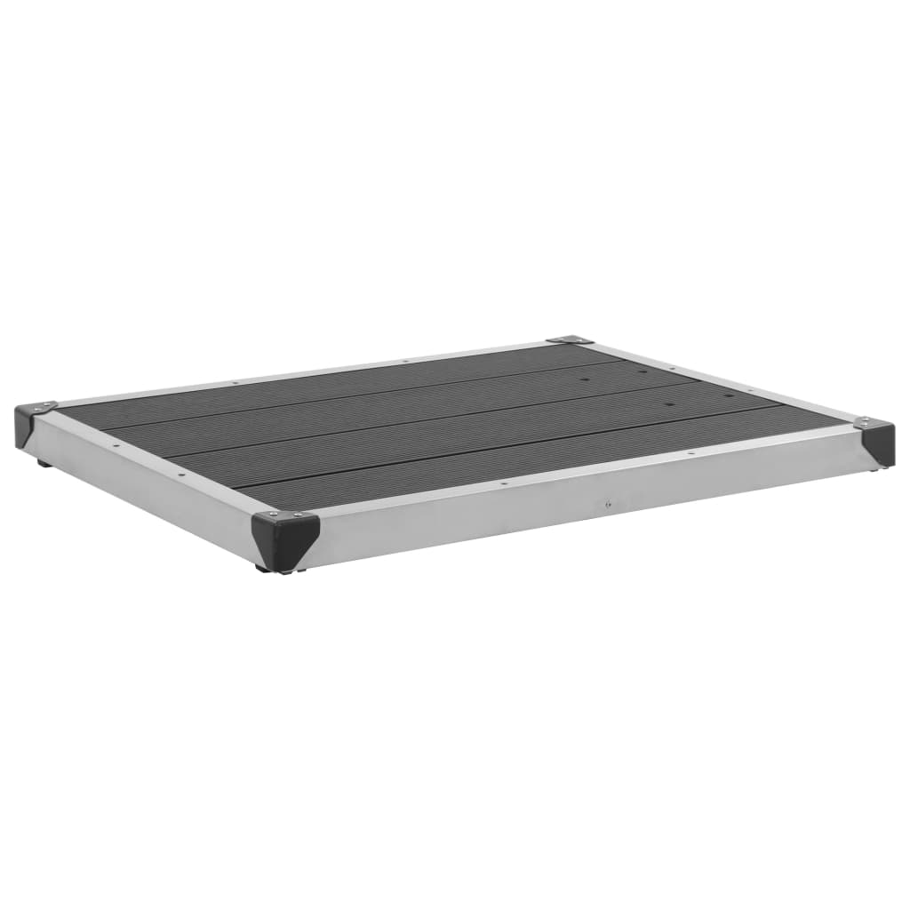 vidaXL Douche de jardin avec base gris 230 cm Acier inoxydable
