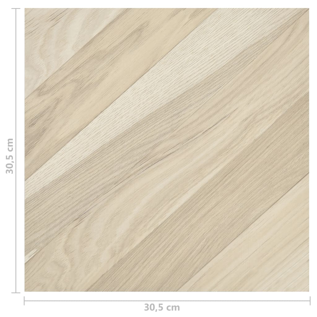 vidaXL Planches de plancher autoadhésives 20 pcs PVC 1,86m² Beige rayé
