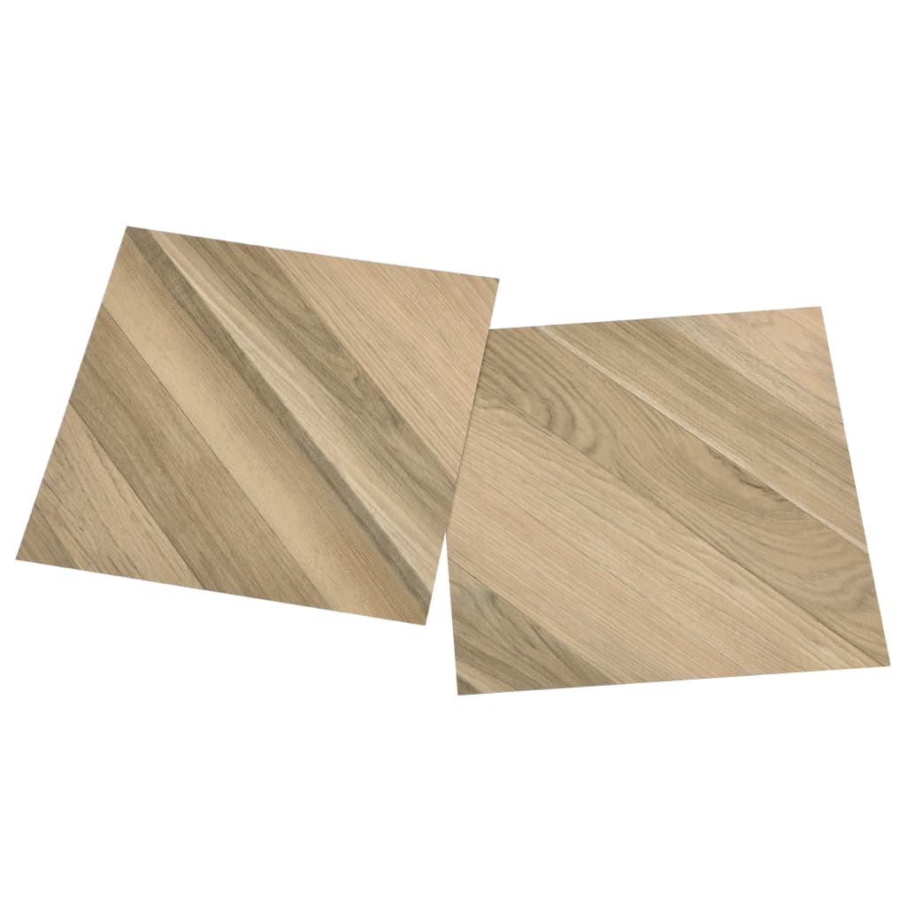 vidaXL Dalles de plancher autoadhésives 20 pcs PVC 1,86 m² marron rayé