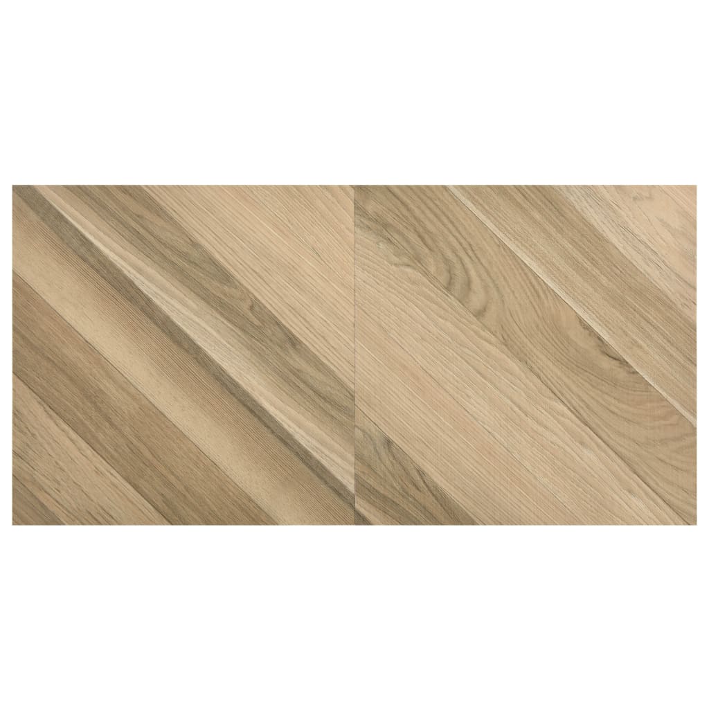 vidaXL Dalles de plancher autoadhésives 20 pcs PVC 1,86 m² marron rayé