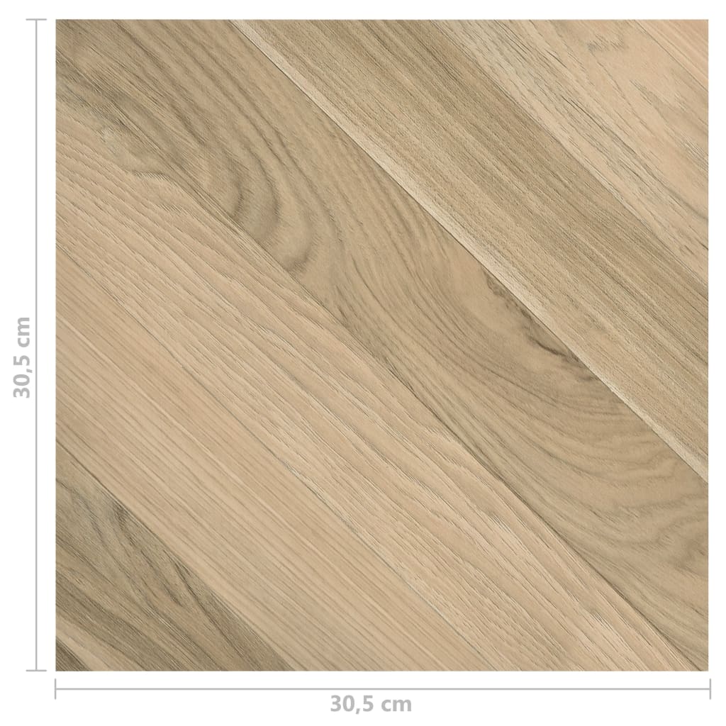 vidaXL Dalles de plancher autoadhésives 20 pcs PVC 1,86 m² marron rayé
